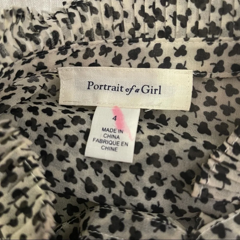 Portrait of a girl 4 cream black high neck sheer blouse - Picture 8 of 9